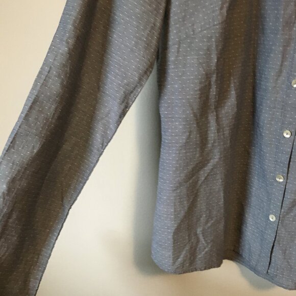 Tom Tailor Grey and White Dot Texture Cotton Button Down Dress Shirt - Picture 4 of 14